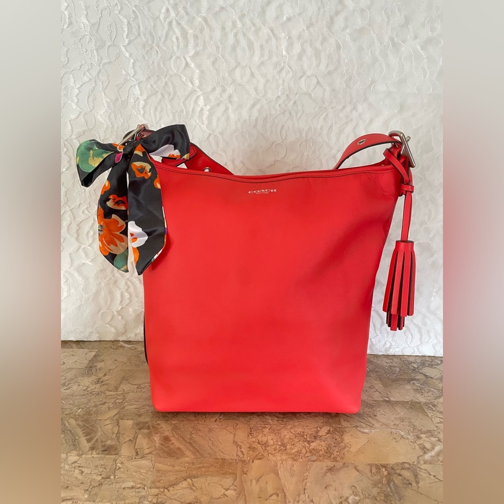 COACH LEGACY Neon Pink leather Carryall Shoulder bag 19889